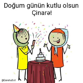 🎂 emoji Çinarə ve Aynur @Qonshubot Telegram sticker 23 of 31