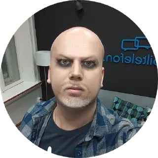 👺 emoji Лысый из Mobiltelefon Telegram sticker 7 of 24