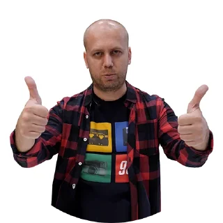👍 emoji Лысый из Mobiltelefon Telegram sticker 14 of 24