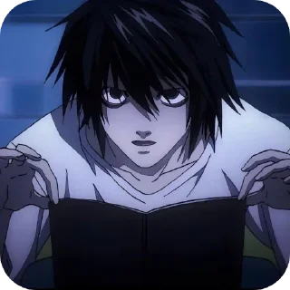 🙂 emoji Death Note : @Snezha_Snegg Telegram sticker 11 of 50