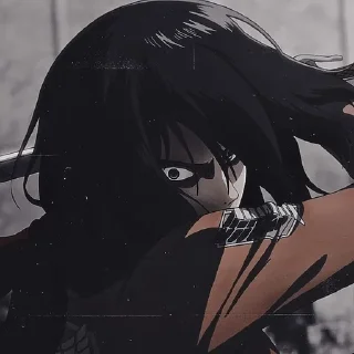🌟 emoji Микаса Аккерман @Uutregh Telegram sticker 11 of 69