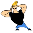 😎 emoji Johny Bravo (By Akeam) Telegram sticker 11 of 33