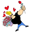 🌹 emoji Johny Bravo (By Akeam) Telegram sticker 8 of 33