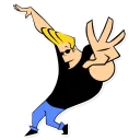 😎 emoji Johny Bravo (By Akeam) Telegram sticker 2 of 33