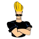 😊 emoji Johny Bravo (By Akeam) Telegram sticker 1 of 33