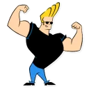 💪 emoji Johny Bravo (By Akeam) Telegram sticker 10 of 33