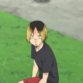 😐 emoji KOZUME KENMA @anime_sticks  ✧✧✧✧✧✧ Telegram sticker 18 of 30