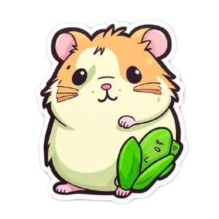 🐱 emoji Жирный хомяк авокадо валентин Telegram sticker 10 of 23