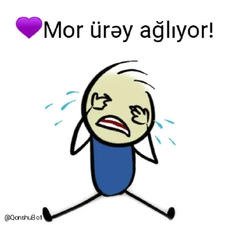 😭 emoji 💜Mor ürəy @Qonshubot Telegram sticker 14 of 31