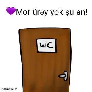 🚽 emoji 💜Mor ürəy @Qonshubot Telegram sticker 22 of 31