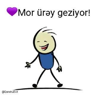 🚶‍♂️ emoji 💜Mor ürəy @Qonshubot Telegram sticker 10 of 31