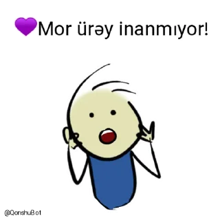 😱 emoji 💜Mor ürəy @Qonshubot Telegram sticker 3 of 31