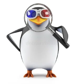 Sticker from 3d penguin