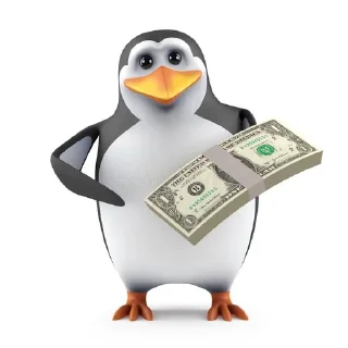 Sticker from 3d penguin