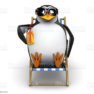 Sticker from 3d penguin