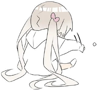 😓 emoji Hoodiegirl (white) Pt.2 @jp_stickers Telegram sticker 16 of 40