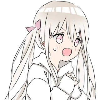 😠 emoji Hoodiegirl (white) @jp_stickers Telegram sticker 9 of 41