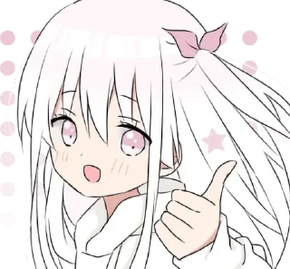 👍 emoji Hoodiegirl(White) Telegram sticker 15 of 120