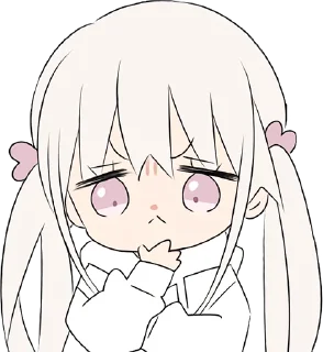 Sticker from Hoodiegirl (White) chibi @jp_stickers