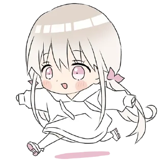 🚶‍♂️ emoji Hoodiegirl (white) @jp_stickers Telegram sticker 24 of 41