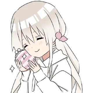 💲 emoji Hoodiegirl (white) Pt.2 @jp_stickers Telegram sticker 23 of 40