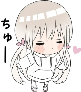😘 emoji Hoodiegirl(White) Telegram sticker 23 of 120