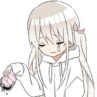 💲 emoji Hoodiegirl (white) Pt.2 @jp_stickers Telegram sticker 22 of 40