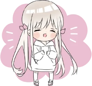 😊 emoji Hoodiegirl(White) Telegram sticker 8 of 120