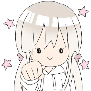 👊 emoji Hoodiegirl (white) Pt.2 @jp_stickers Telegram sticker 8 of 40