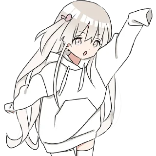 👋 emoji Hoodiegirl (white) Pt.2 @jp_stickers Telegram sticker 9 of 40
