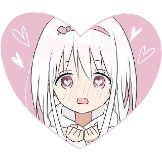 ❤️ emoji Hoodiegirl (white) @jp_stickers Telegram sticker 17 of 41