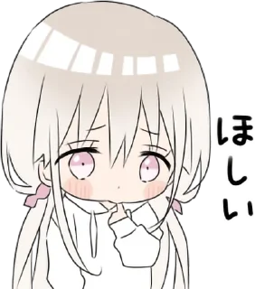 😔 emoji Hoodiegirl(White) Telegram sticker 16 of 120