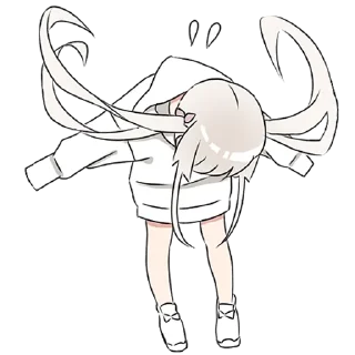 🙏 emoji Hoodiegirl (white) Pt.2 @jp_stickers Telegram sticker 6 of 40