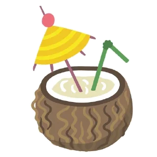 🥥 emoji Hello Summer • @stickB00K Telegram sticker 10 of 23