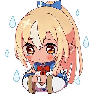 😭 emoji Shiranui Flare @jp_stickers Telegram sticker 9 of 24