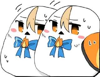 😐 emoji Shiranui Flare @jp_stickers Telegram sticker 23 of 24
