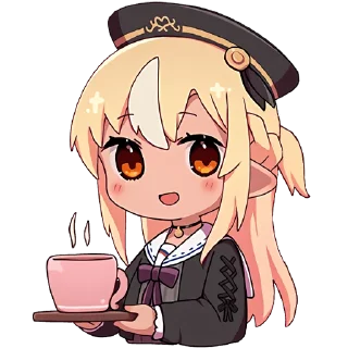 🍵 emoji Shiranui Flare @jp_stickers Telegram sticker 17 of 24