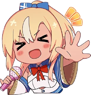 🎤 emoji Shiranui Flare @jp_stickers Telegram sticker 18 of 24