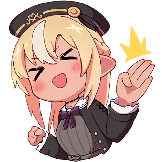 👋 emoji Shiranui Flare @jp_stickers Telegram sticker 8 of 24
