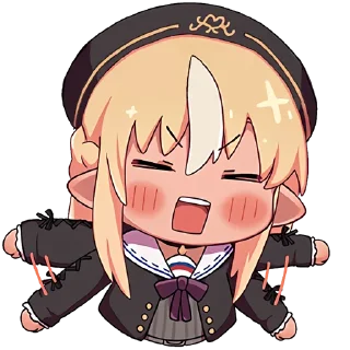 😠 emoji Shiranui Flare @jp_stickers Telegram sticker 7 of 24