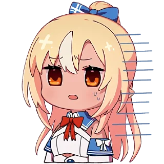 🤨 emoji Shiranui Flare @jp_stickers Telegram sticker 19 of 24