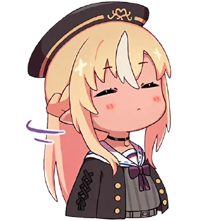 😒 emoji Shiranui Flare @jp_stickers Telegram sticker 6 of 24