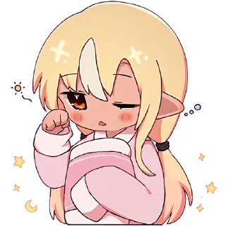 😴 emoji Shiranui Flare @jp_stickers Telegram sticker 16 of 24
