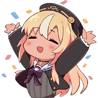 🥳 emoji Shiranui Flare @jp_stickers Telegram sticker 15 of 24