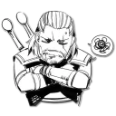 😕 emoji Witcher Telegram sticker 6 of 45