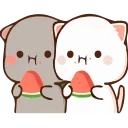 🍉 emoji Котик и котёночек❤️🥰 Telegram sticker 15 of 120