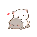 ♥ emoji Котик и котёночек❤️🥰 Telegram sticker 17 of 120