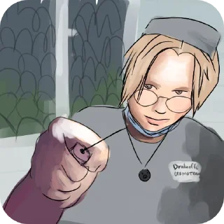 😎 emoji Дрейк с ножиком коре Telegram sticker 15 of 21