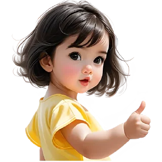 👍 emoji Милая девочка @Nyasticks Telegram sticker 3 of 33
