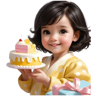 🥳 emoji Милая девочка @Nyasticks Telegram sticker 9 of 33